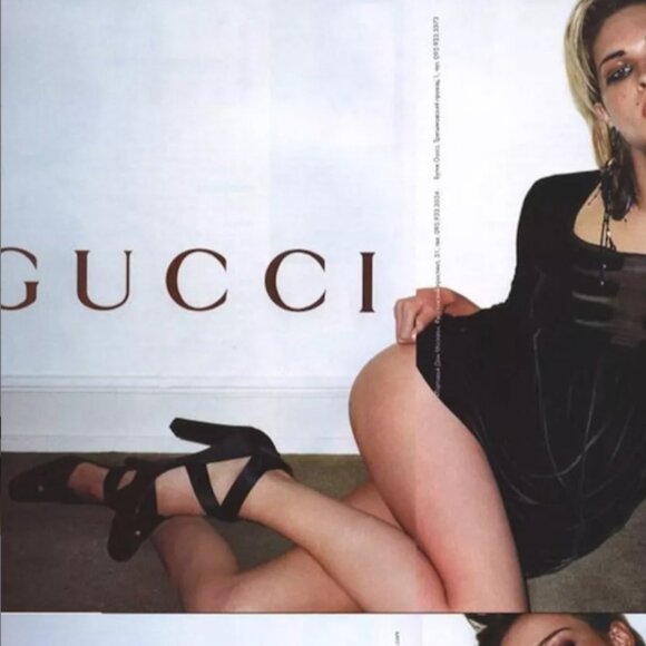Gucci by Tom Ford FW 2001 Ballerina Black Satin Heels Vintage Shoes Pumps 6.5 - Picture 1 of 16